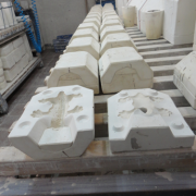 a) Casts made for the dragon.