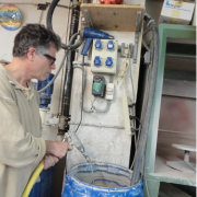 d) Checking the density of the slip.